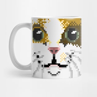 Calico Cat Pixel Art Mug